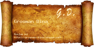 Grosman Dina névjegykártya